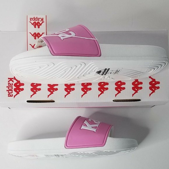 Kappa 222 Banda Adam 9 Slides Pink-White
